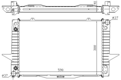 Nissens радиатор воды volvo 850 2.0 ls фото №1