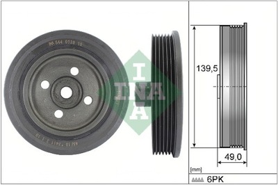 RUEDA POLEA EJE DE CIGÜEÑAL 544 0139 10  