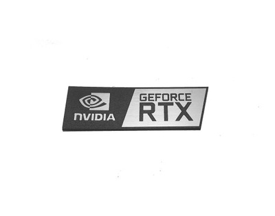 Naklejka Emblemat NVIDIA RTX srebrna 35x12mm