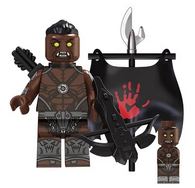 Klocki figurka Kusznik Uruk-hai + sztandar + mini