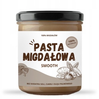 PASTA MIGDAŁOWA 100% NATURALNA 300 G BEZ CUKRU