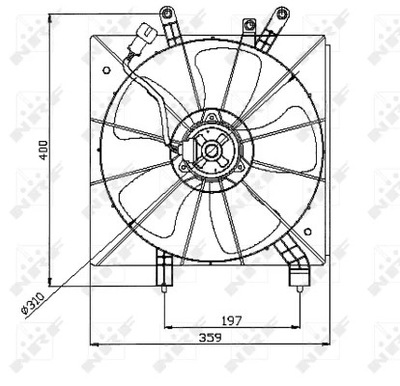 NRF 47043 WENTYLATOR, CHLODZENIE DEL MOTOR  