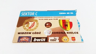 bilet WIDZEW Łódź - KORONA Kielce 16.09.2006