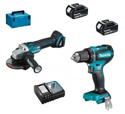 MAKITA SZLIFIERKA DGA504 WKRĘTARKA DDF485 2x3.0 Ah