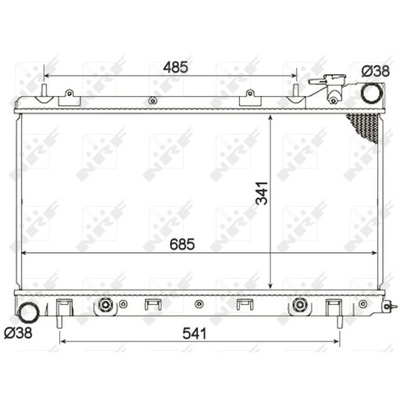 NRF NRF 53095 CHLODNICA, SISTEMA DE REFRIGERACIÓN DEL MOTOR  