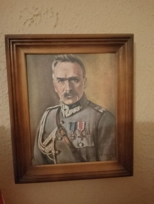 Józef Piłsudski obraz płotno 37x47