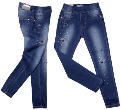 LEGGINSY spodnie jeans GETRY 5351 SELMA 10Y treginsy na gumce