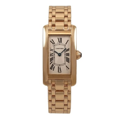 Złoty zegarek Cartier Tank Americaine