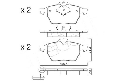 КОЛОДКИ ТОРМОЗНЫЕ VW GOLF III IV 1,8 -04 METELLI