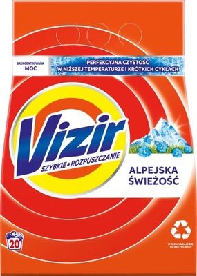 VIZIR PROSZEK DO PRANIA ALPINE FRESH, 20 PRAŃ