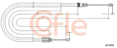 10.6681 COFLE CABLE FRENOS DE MANO MEGANE  