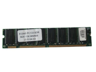 Pamięć SDRAM 512MB 133MHz LEI 1 moduł 1x 512MB GW.