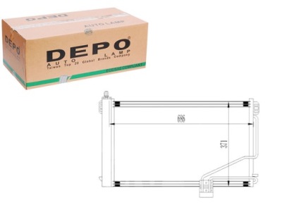 Dep054-016-0014 конденсатор кондиціонера mercedes c- фото №1