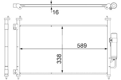 MAHLE КОНДЕНСАТОР КОНДИЦИОНЕРА HONDA CIVIC VIII 1.3-2.2D 09.05-