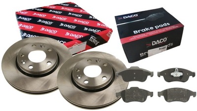 Daco гальмівні диски гальмівні колодки renault megane iii fluence 280mm перед фото №1