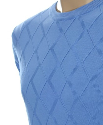 STROKERS klasyczny elegancki sweter męski pod szyję z bawełny 2XL XXL