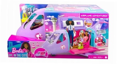 Barbie Lotnicza przygoda Samolot+Lalka HCD49