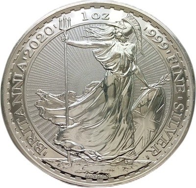 Srebrna moneta Britannia, 1 oz, 2020