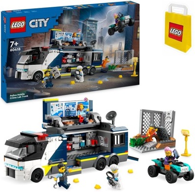 LEGO CITI 60418 CIĘŻARÓWKA POLICYJNA SAMOCHÓD POLICYJNY TIR AUTO POLICYJNE