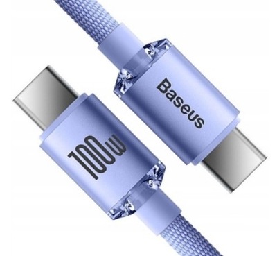 Kabel Baseus USB typ C - USB typ C 2 m fioletowy