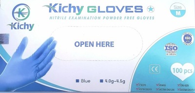 Rękawiczki jednorazowe nitrylowe Kichy Gloves r. M 100 szt.