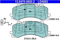 ATE TRINKELĖS STABDŽIŲ PRIEK. CERAMIC AUDI Q7 15- AUDI A6 C8 18-/A7 4K 