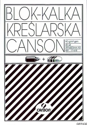 Kalka techniczna,kreślarska Canson A3 90/95g 20ark