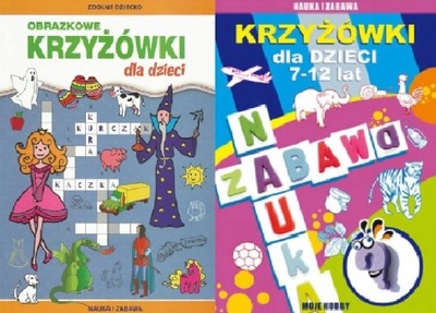 Krzyżówki dla dzieci - ZESTAW 2 SZT