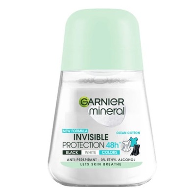 GARNIER MINERAL INVISIBLE CLEAN COTTON 50ml Roll-o