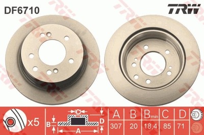 DISCO DE FRENADO DF6710  