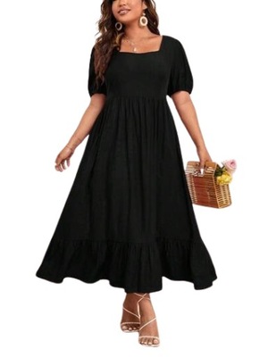 SHEIN PLUS SIZE SUKIENKA MAXI MARSZCZONA 46 ŁJA