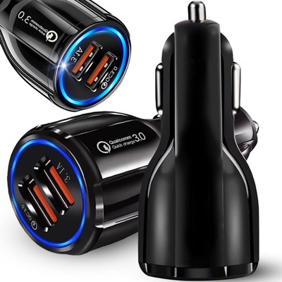 Ładowarka samochodowa 3,1A 2xUSB Quick Charge 3.0