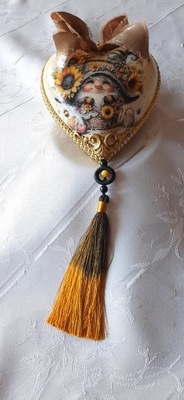 Serce akrylowe ze skrzatem