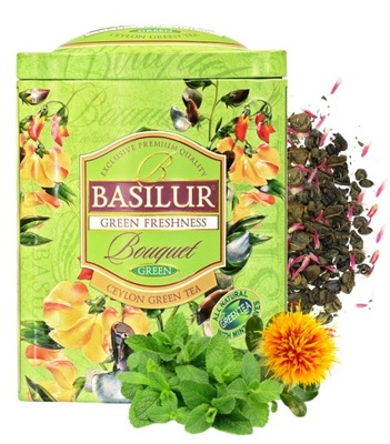 Basilur GREEN FRESHNESS herbata zielona MIĘTA 100g