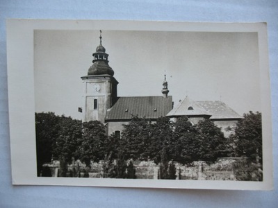 BĘDZIN KOŚCIÓŁ FARNY stara POCZTÓWKA-CEGIEŁKA 1956