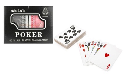 KARTY DO GRY poker powlekane 2 talie w zestawie