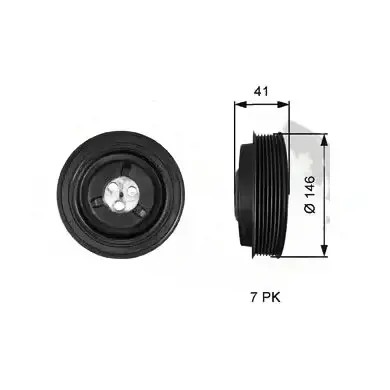 Шків tvd1134 gates ford transit фото №1