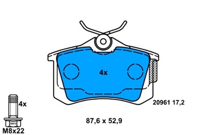 ATE КОЛОДКИ ТОРМОЗНЫЕ ЗАД AUDI A1 A1 ALLSTREET A1 CITY CARVER A2 A3 A4