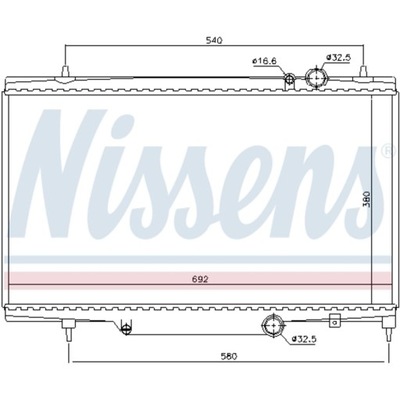 NISSENS 61297 CHLODNICA, SYSTEM COOLING ENGINE  