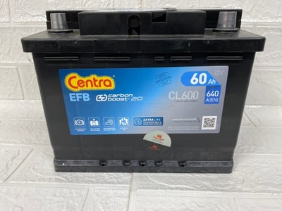 АКУМУЛЯТОР CENTRA EFB 12V 60AH 640A CL600