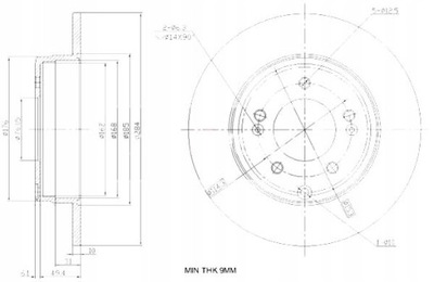 Тормозные диски ham. 2szt hyundai t. sonata 05- grandeur 11 фото №1