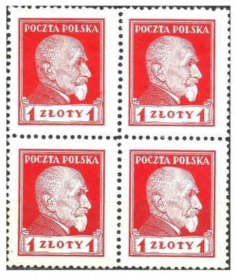 1924 Polska Fi.193 ** Czwórka PREZYDENT WOJCIECHOWSKI gwar. J.BERBEKA PZF