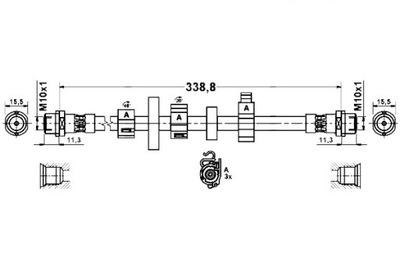 CABLE DE FRENADO ELAST. VW TRANSPORTER IV 1.9D-2.  