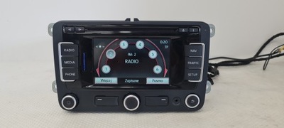 VW GOLF VI PASSAT B7 RADIO NAWI MP3 SD AUX 3C0035270B Z KODU 