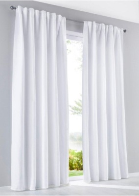 1S2A03 BONPRIX ZASŁONA 1 SZT BIAŁA 140/245