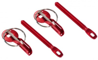 CLASPS HOOD ALUMINIUM UNIVERSAL RED 2 PCS. SLIDE  