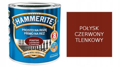 HAMMERITE CZERWONY TLENKOWY POŁYSK 2,5L