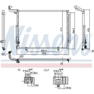 NISSENS 941092 КОНДЕНСАТОР, КОНДИЦІОНЕР