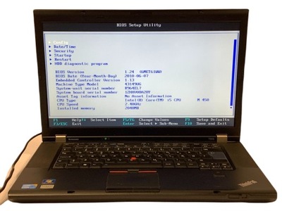 Lenovo ThinkPad T510i 15.6" i5 M450 2GB BIOS OK CG622