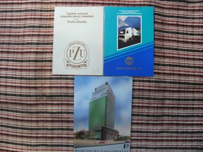 OWU PZU z roku 1992, broszury informacyjne banków